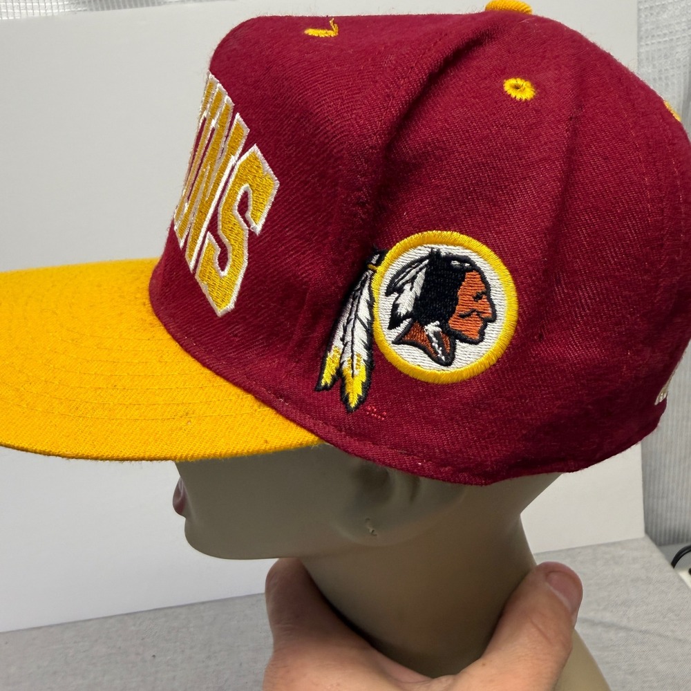 Vintage Washington Redskins Snapback Hat American‎ Needle NFL Burgundy Gold 90s - Picture 3 of 7